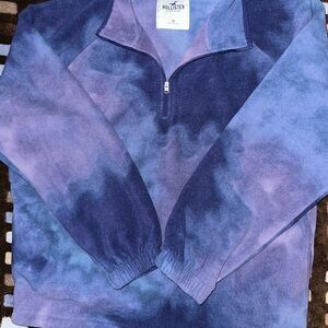 Hollister Blue/Purple tie dye 1/4 zip